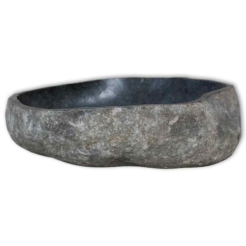 Basin Natural River Stone Oval Vanity Vessel Washing Bowl Coutertop Bathroom - Picture 10 of 18