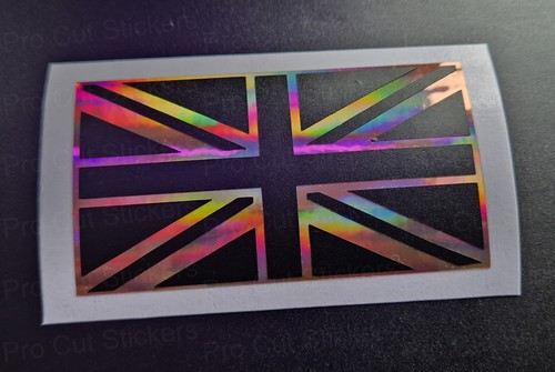 Union Jack Flag GB Great Britain Stickers Decal Car Wall Black Copper Neo Chrome - Picture 6 of 15