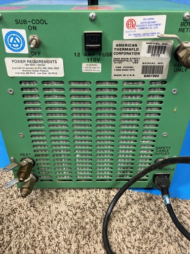 Thermaflo OZ Saver Light Kältemittelrückgewinnung Laden AC HVAC Wizard Modell 2070 - Bild 9 von 10