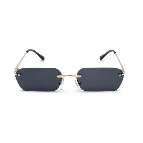Small Rimless Rectangle Sunglasses Tinted Frameless Eyewear Vintage Sun Glasses. - Picture 2 of 18