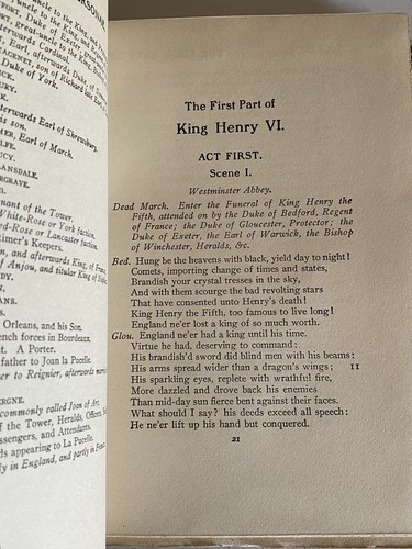 Shakespeare’s Works Elgin Ed. Deluxe Vol. IV 1901 Morris Henry VI Parts I&II - Picture 12 of 15
