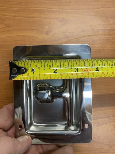 Recessed T-Handle Latch, New, Stainless Steel & Chrome Finish - Picture 4 of 7