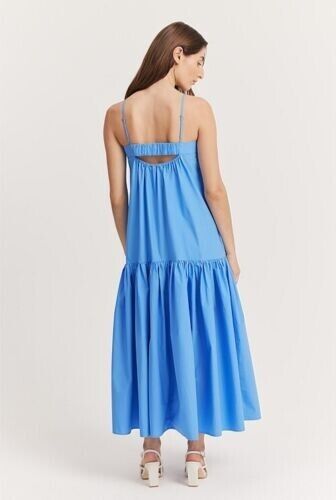 NWT Country Road Vivid Blue Gathered Maxi Dress Size 8 - Picture 2 of 6