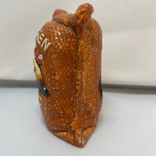De colección Enesco Japón Saco de Alimentación de Pollo Banco de Monedas Bolsa de Cerámica con Cabeza de Gallo - Imagen 2 de 9