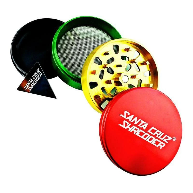 Trituradora de hierbas de aluminio Rasta Santa Cruz mediana de 2,1" agarre de 4 piezas Foto 2 de 2