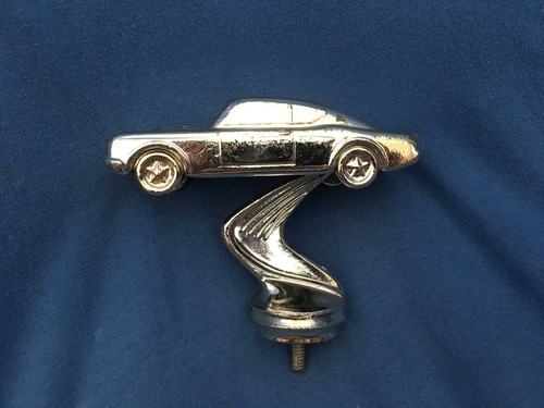 Vintage Chrome MUSCLE CAR Trophy Figurine Car Show Autorama Classic Fastback 1st - Picture 2 of 9