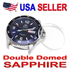 Sapphire Double Dome Watch Crystal fit Orient Ray Mako l & ll Mako USA II KAMASU