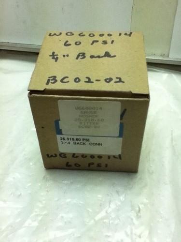 Noshok 25-310-60 2.5" Pressure Gauge Glycerine Filled 25-310-60 - Picture 5 of 5
