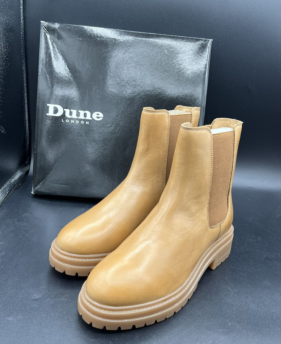 Dune chelsea boots outlet in tan leather