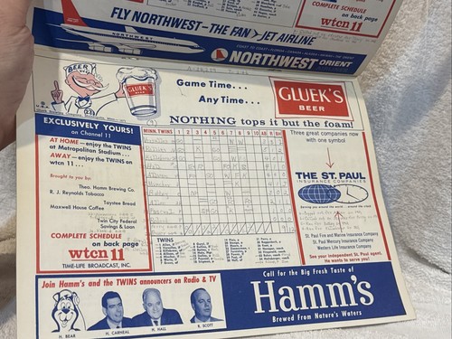 VINTAGE 1963 Minnesota Twins vs. New York Yankees Metropolitan Stadium Program! - Picture 5 of 9