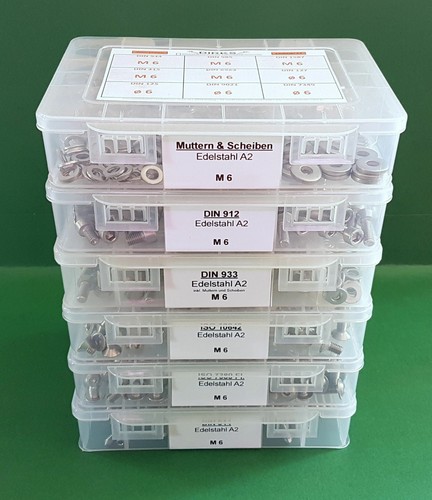 Sortimente Schrauben, Scheiben, Muttern etc. Edelstahl A2 M3/M4/M5/M6/M8/M10 - Bild 5 von 7