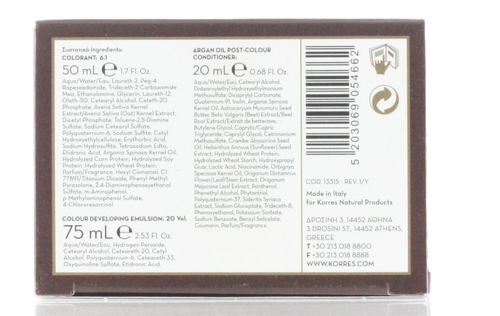 2 x Colorante de cabello permanente Korres sin amoníaco fresno rubio oscuro 6.1-ENVÍO GRATUITO - Imagen 9 de 9