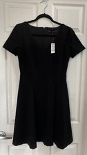 New White House Black Market little black dress fit & flare party dress SMALL