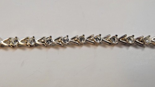 Firmato Avon - Bracciale Tennis con Strass Abbaglianti - Piccolo - Foto 4 di 7