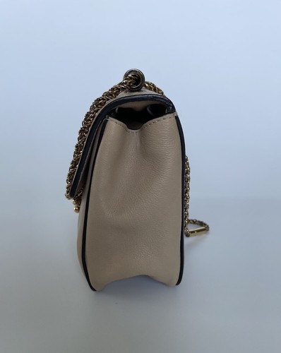 Petit sac bandoulière vendre carré Chloe Elsie en beige