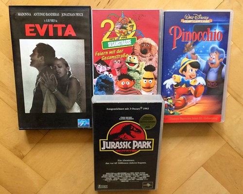 4 ORIG. VIDEOFILME ★ EVITA ★ PINOCCIO ★ JURASSIC PARK ★ 20 Jahre SESAMSTRASSE! ★ - Bild 8 von 9
