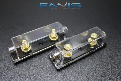 (2) 0 2 4 6 8 GAUGE ANL FUSE HOLDER AMP WAFER FUSES AWG WIRE HIGH QUALITY - Picture 1 of 4