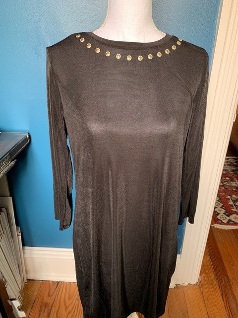 michael kors black gold dress