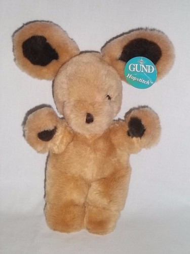 1983 GUND 10" Plush HOPSTITCH BUNNY Rabbit 3418 Light Brown Vtg Stuffed Animal - Picture 1 of 4