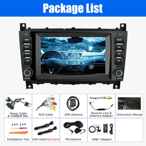 4+64G Para Mercedes Benz Clase C/CLC W203 4G Android 13 Cámara Estéreo Carplay Coche - Imagen 6 de 14