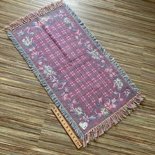 Cotton Concepts Handloomed Tapestry Table Runner Floral w/ Fringe Border 22x40 - Picture 4 of 5