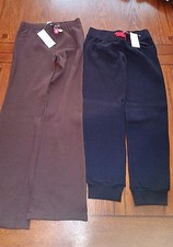 NEW NWT GYMBOREE GIRLS SET OF TWO PAIRS OF SIZE 10 FLEECE PANTS BROWN BLACK