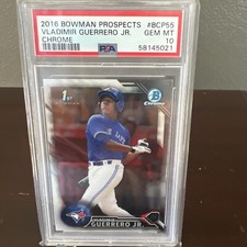 2016 Bowman Chrome Vladimir Guerrero Jr 1st PSA 10 Gem Mint Card Prospect