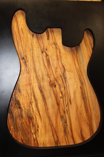 Tapa de guitarra de una pieza de arce ambrosía dividida. - Imagen 3 de 5