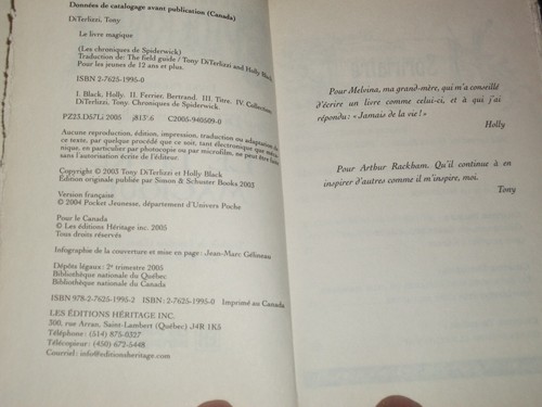 SPIDERWICK°LE LIVRE MAGIQUE 1st <>HERITAGE Books<>*2005* - Bild 2 von 4