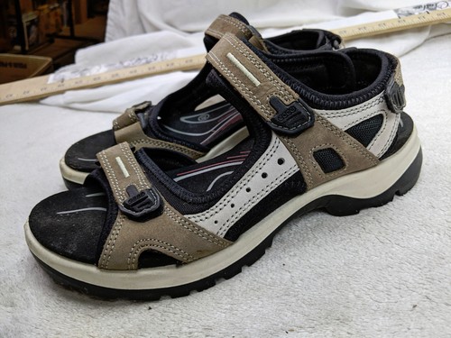 Ecco Yucatan Offroad Womens 9 9.5 40 Brown 3-Strap Sport Sandals Tried On