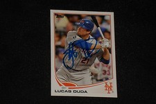 LUCAS DUDA 2013 TOPPS SIGNED AUTOGRAPHED CARD #21 NEW YORK METS