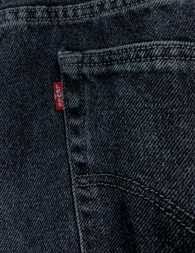 Levis 505 Jeans Mens 35 x 30 Black Denim Straight Casual - Picture 4 of 11