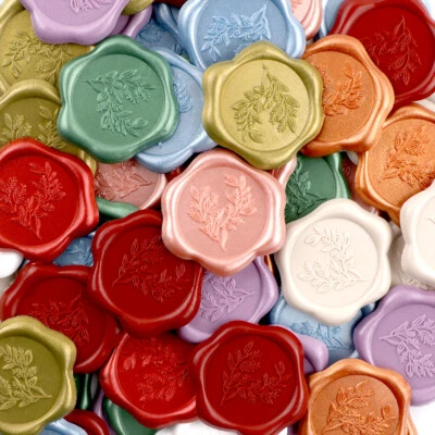 CYFUN DESIGN 20Pcs Embossed Roses Wax Seal stickers Self Adhesive Envelope Seal Stickers