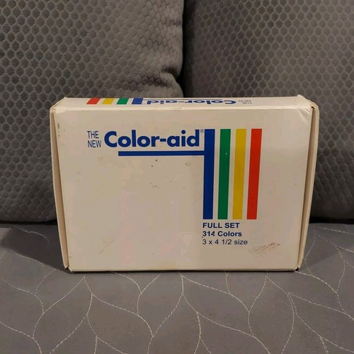 THE NEW Color-Aid Full Set 314 Farben 3" x 41/2" Matte Oberfläche 1989