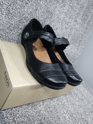 New w/ Box Taos Size 9.5 Bravo Black Leather Mary Jane Flats Water Shoes Womens - Picture 8 of 17