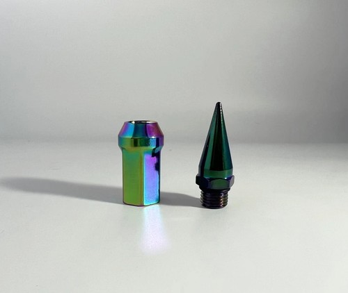 23Pc Neo Chrome Spike Lug Nuts 1/2-20 Bulge Acorn Fits Jeep Wrangler JK TJ YJ - Picture 6 of 7