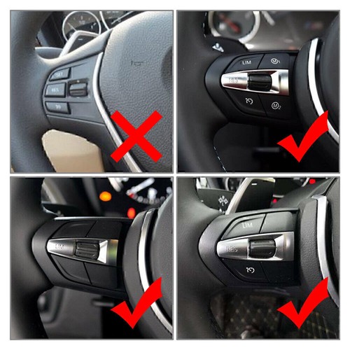 Carbon Fiber Steering Wheel Frame Button Cover Trim Panel Fit BMW M3 M4 M5 X5 - Afbeelding 11 van 11
