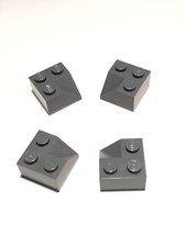 New Lego 4x Dark Bluish Gray Slope 45 2 x 2 Double Concave 3046a