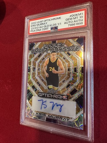 2022 Kris Murray Leaf Optichrome Gold D/O Kaleidoscope 1/1 Auto! PSA 10 POP 1 - Picture 9 of 10