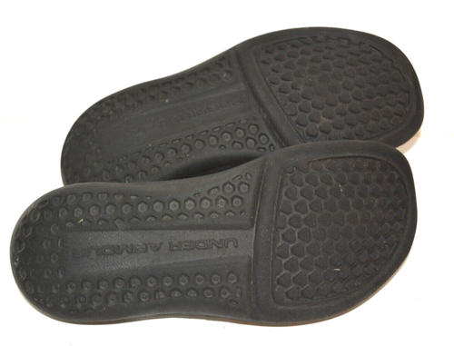 UNDER ARMOUR BLACK ADJUSTABLE MASSAGE INSOLES SLIDE SANDALS WOMEN SZ 10 *GUC* - Picture 7 of 8