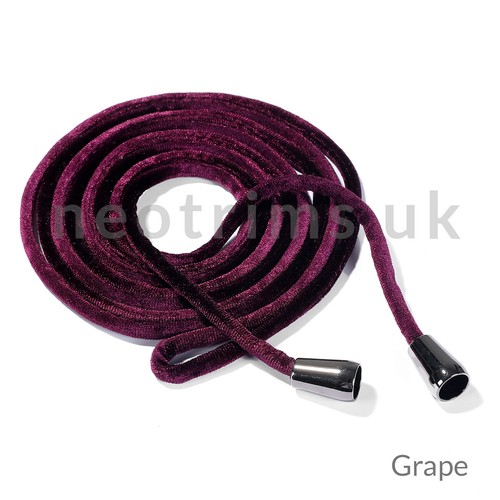 Velvet Hoodie Cord Drawstring with Metal Toggles Stopper Ends,Sweatshirt Trim - Picture 21 of 58