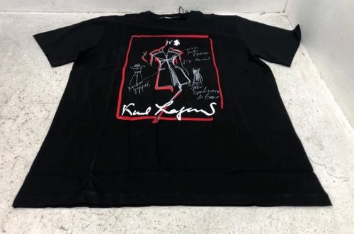 KARL LAGERFELD KARL SERIES T-SHIRT - Black - Size Medium - NEW WITH TAGS - Picture 2 of 3