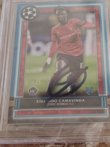 2020-21 Topps Museum sapphire Eduardo camavinga rc /75 auto Becket 10 - Picture 2 of 6