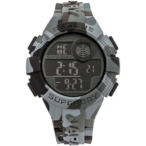 Mens Wristwatch SUPERDRY RADAR SYG193 Silicone Camouflage Military Black White - Picture 12 of 23