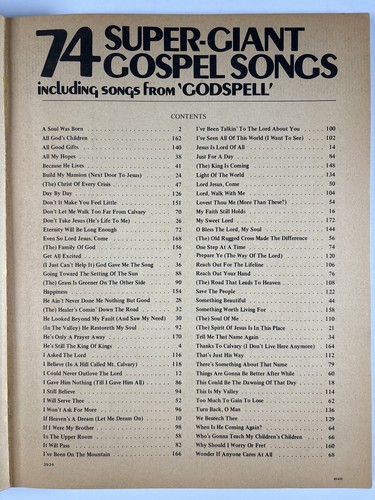 Vintage 70s Gospel Songbook, 74 Super-Giant Gospel Songs, Very Good - Picture 2 of 7