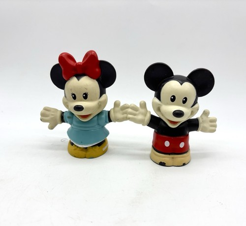 Little People Disney 100 Mickey & Minnie Mouse Figure Lot Set Retro Fisher Price