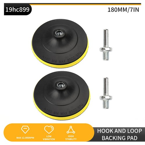 2 pièces 7" plaque de support crochet et boucle pour polissage tampon de polissage disque de ponçage - Photo 1/6