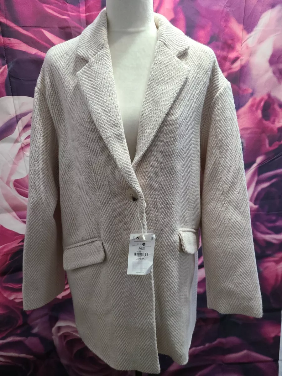 Bershka Women s Beige Blazer Jacket Size M eBay