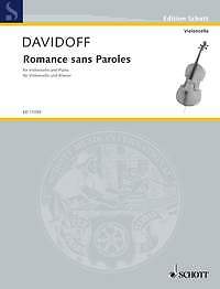 Romance sans Paroles cello and piano Carl Davidoff Schott Music L - Picture 1 of 1