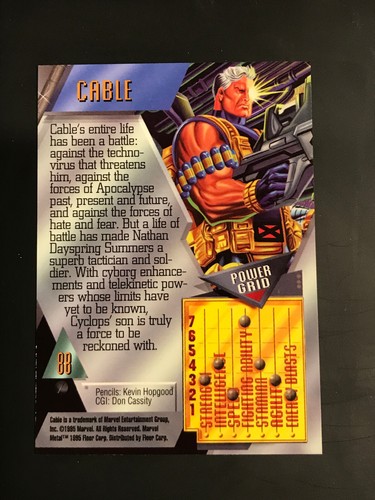 Complete Your Set - 1995 Fleer Marvel Metal Cards - Pick - 第 139/228 張圖片